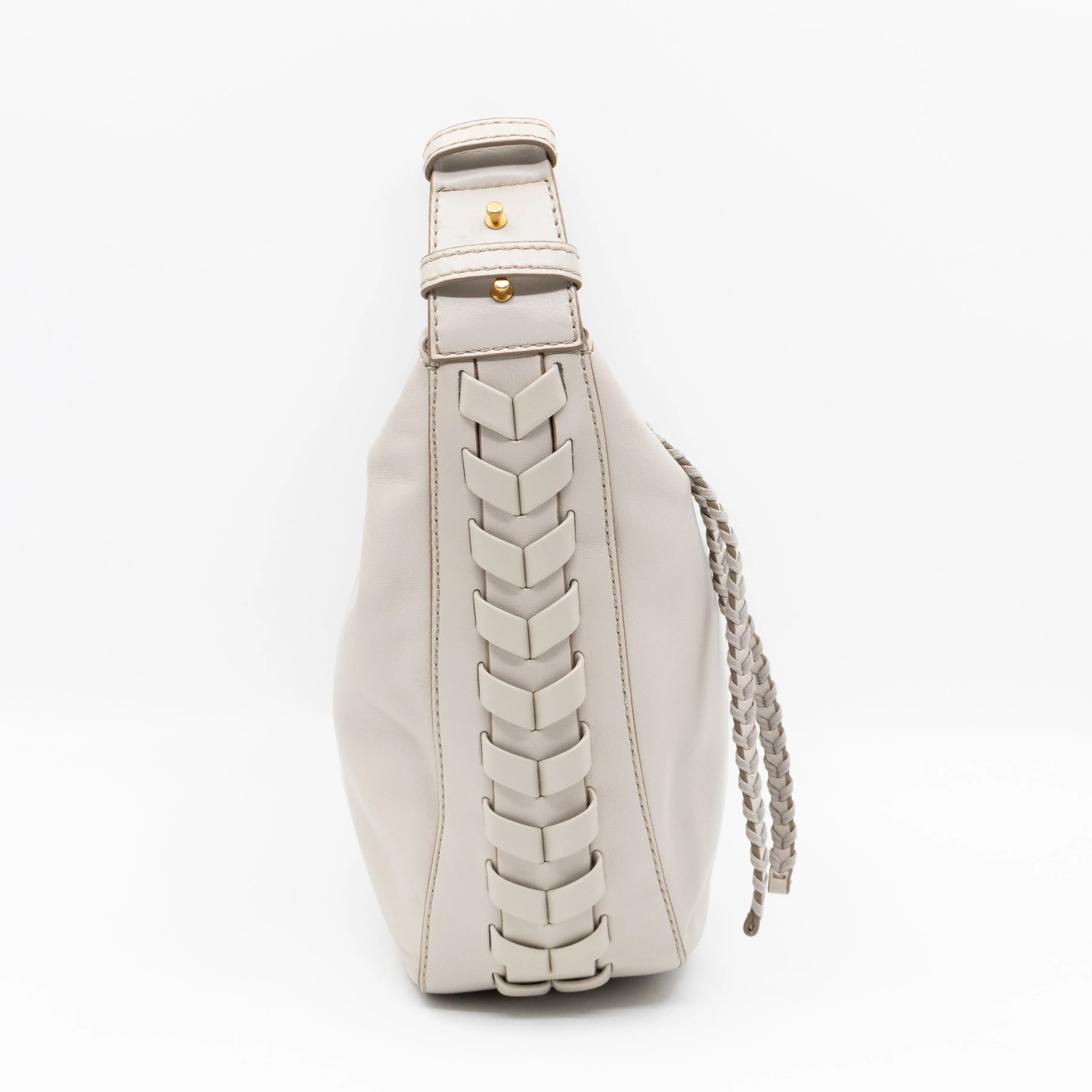 Medium Zip Hobo Shoulder Bag Clay