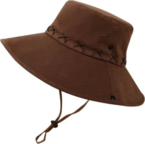 Men Sun Hat Summer UV Protection Wide Brim Bucket Hats Packable Boonie Cap for Fishing Hiking Gardening Safari Beach