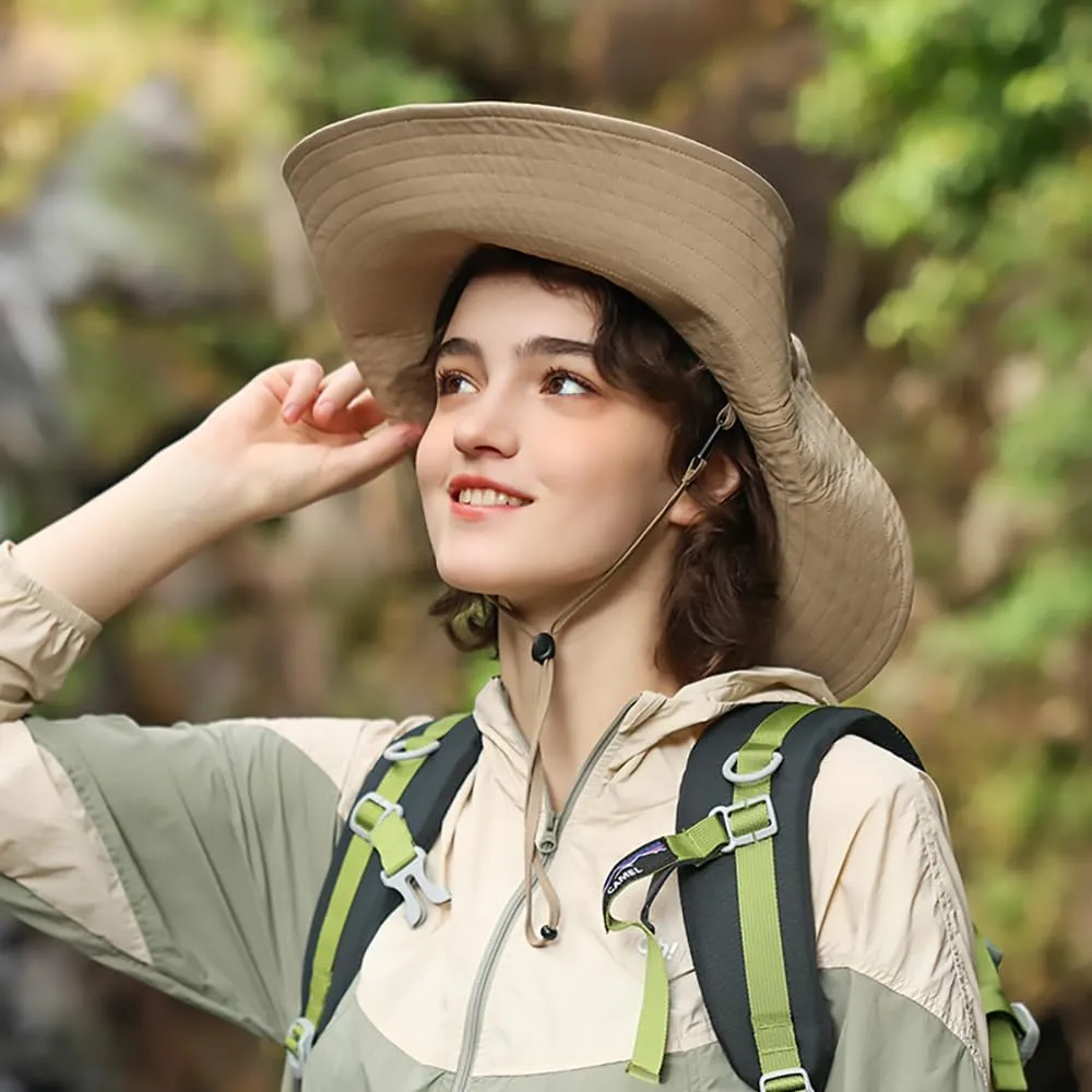 Men Women Foldable Fishing Hat UPF 50  Sun Hats Bucket Boonie Hat for Hiking Garden Safari Beach SNH3M274D