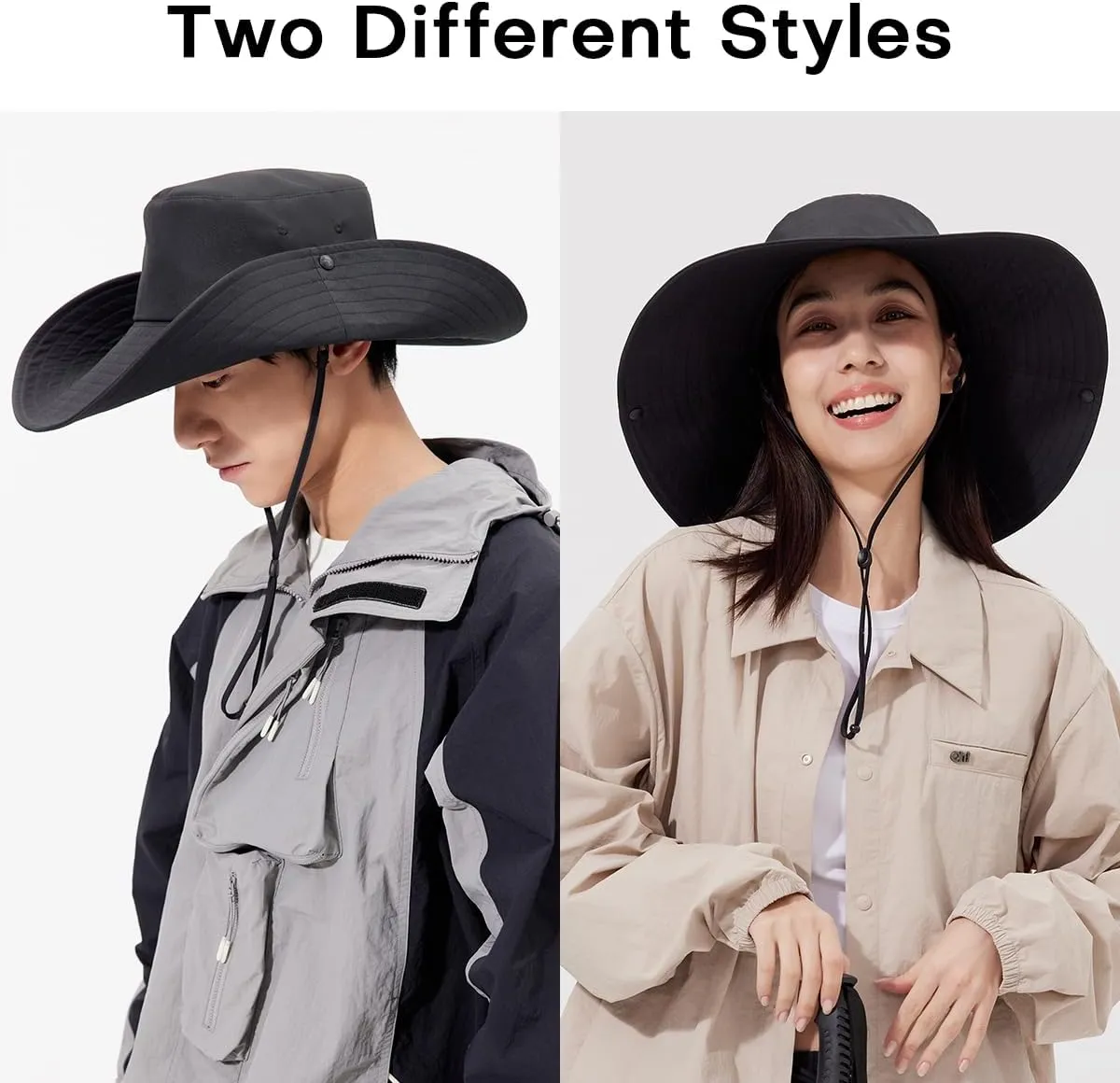 Men Women Foldable Fishing Hat UPF 50  Sun Hats Bucket Boonie Hat for Hiking Garden Safari Beach SNH3M274D