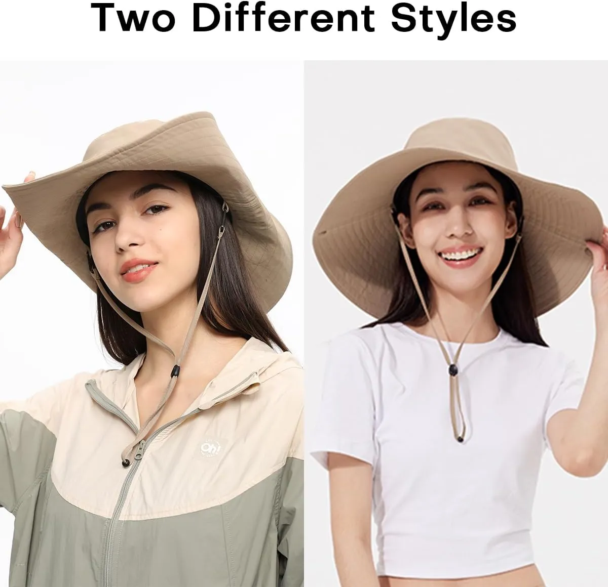 Men Women Foldable Fishing Hat UPF 50  Sun Hats Bucket Boonie Hat for Hiking Garden Safari Beach SNH3M274D