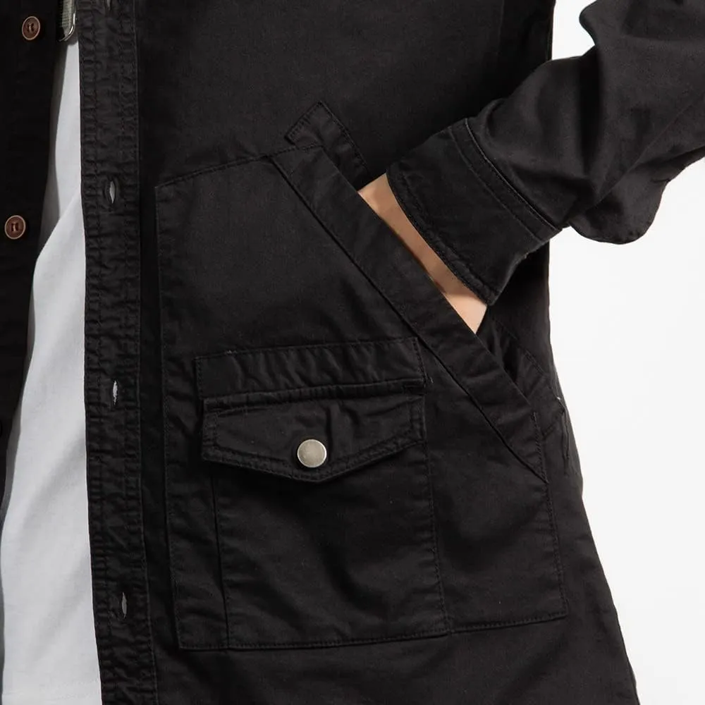 Men's Long Sleeves Work Shirts Relaxed Fit Button Down Multi Pockets Cotton Shirts