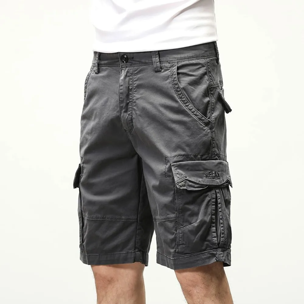 Men's Multi Pockets Military Cargo Shorts Summer Regular Fit Cotton Work Shorts