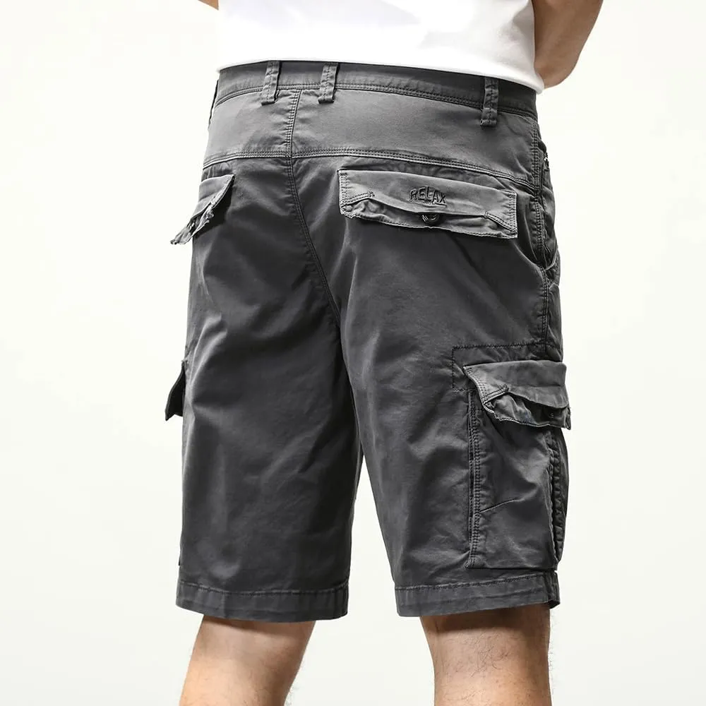 Men's Multi Pockets Military Cargo Shorts Summer Regular Fit Cotton Work Shorts