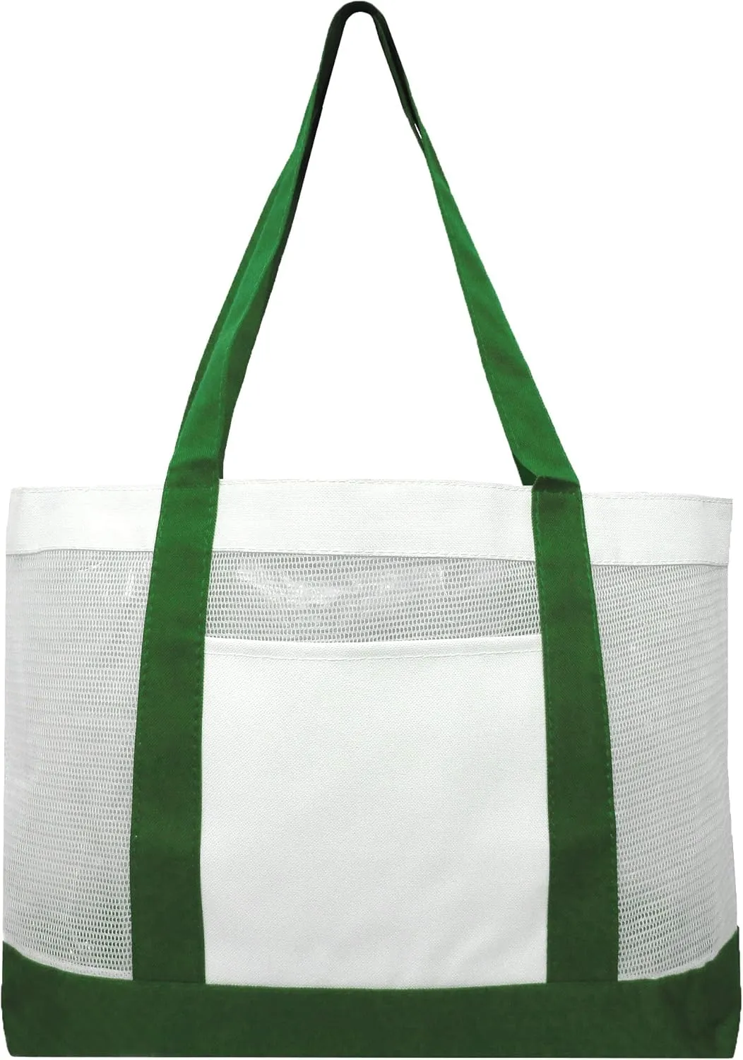 Mesh Work Tote/Beach Tote Bag/Swimming Tote Bag (Forest Green)