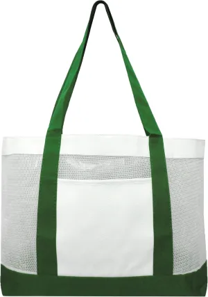 Mesh Work Tote/Beach Tote Bag/Swimming Tote Bag (Forest Green)