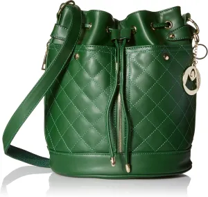 MG Collection EVA Quilted Drawstring Bucket Shoulder Bag