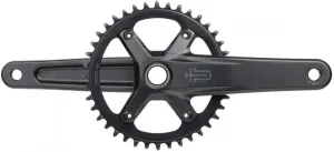 microSHIFT Sword 1x Crankset - 165mm, 10-Speed, 40t, 110 Asym BCD, 24mm Spindle, Black, Gray