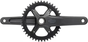 microSHIFT Sword 1x Crankset - 175mm, 10-Speed, 42t, 110 Asym BCD, 24mm Spindle, Black