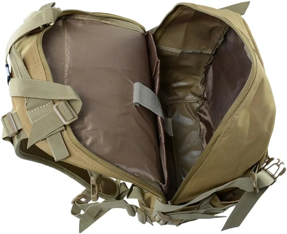 Military Tactical Backpack for Men - Large Capacity, Night Reflective Strip, Ideal for Camping and Work (green cp2)