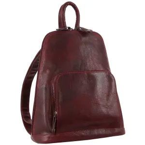 Milleni Italian Nappa Leather Twin Zip Backpack