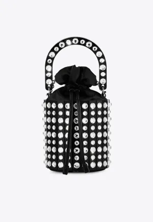 Mini Ari Crystal-Embellished Bucket Bag