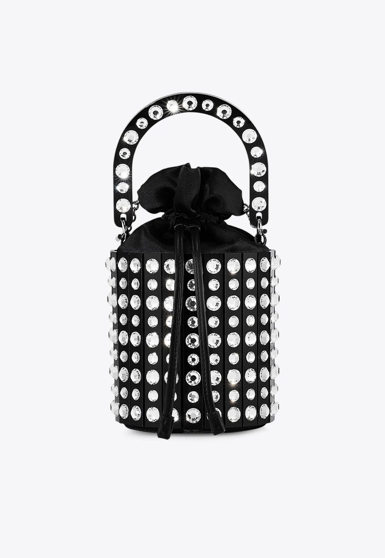 Mini Ari Crystal-Embellished Bucket Bag