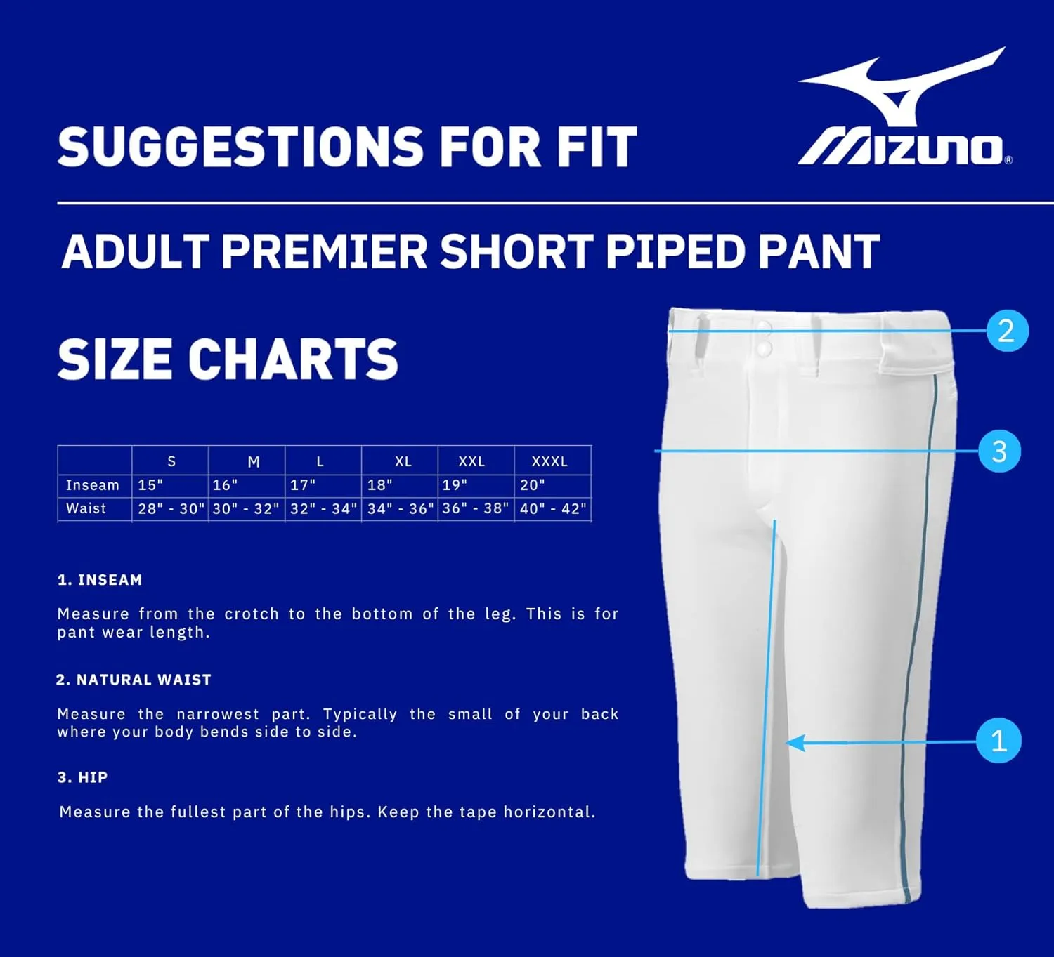 Mizuno Adult Men's Premier Piped Short Baseball Pant