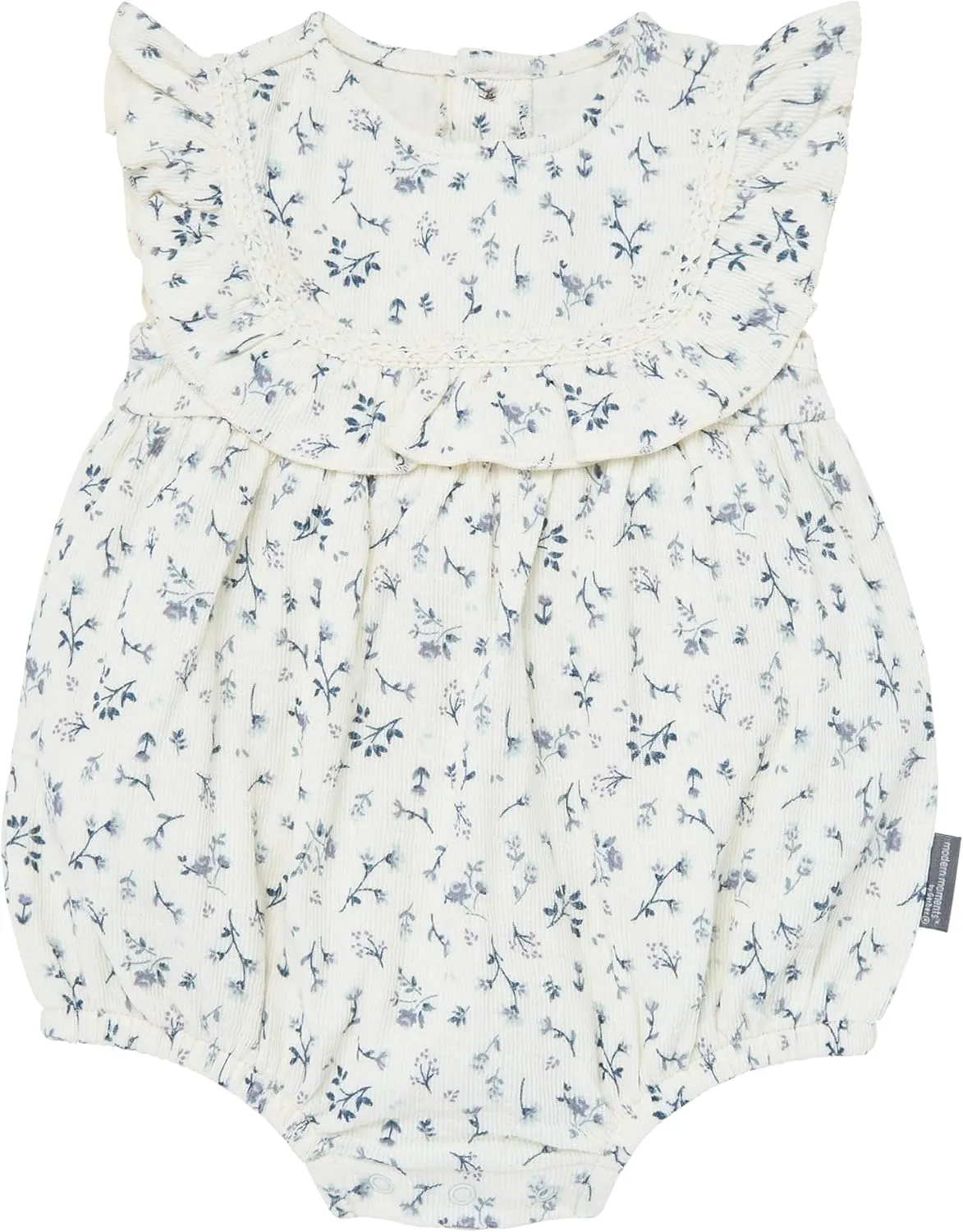 Modern Moments by Gerber Baby Girls Ruffle Bodice Bubble Romper