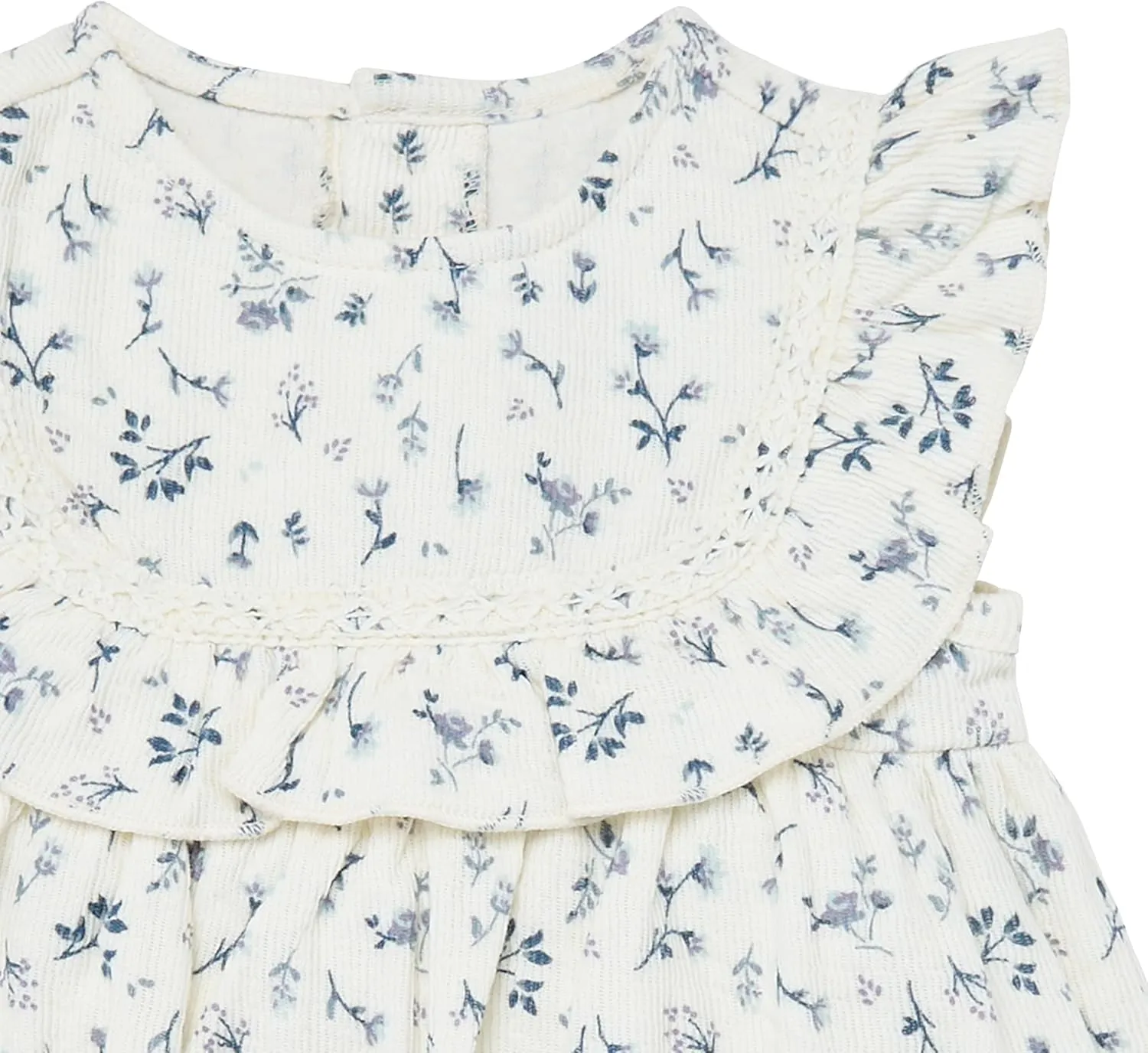 Modern Moments by Gerber Baby Girls Ruffle Bodice Bubble Romper