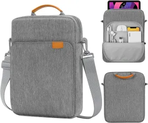 MoKo 9-11 Inch Tablet Sleeve Bag Handle Carrying Case with Shoulder Strap Fits 11inch iPad Air M3, iPad A16 2025, Pro 11 inch, iPad 10/9/8/7th Gen, Tab S8/S9 11", Dark Gray