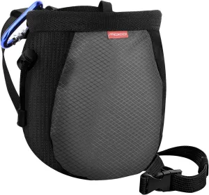MoKo Rock Climbing Chalk Bag, Bouldering Chalk Pot Bucket with Adjustable Belt & Carabiner Drawstring Climbing Gear