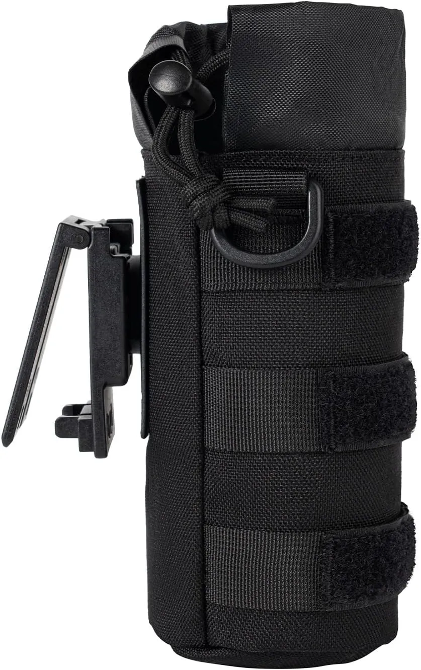 MOLLE Bottle Pouch Holder for Duty Belt Backpack Tactical/Sport Water Bottle Holster MK 9 OC Pepper Spray Carrier Nylon Carry Bag for Hiking Camping Fishing Climbing Hunting LE Police Patrol