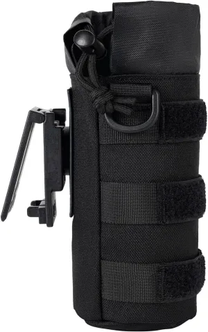 MOLLE Bottle Pouch Holder for Duty Belt Backpack Tactical/Sport Water Bottle Holster MK 9 OC Pepper Spray Carrier Nylon Carry Bag for Hiking Camping Fishing Climbing Hunting LE Police Patrol