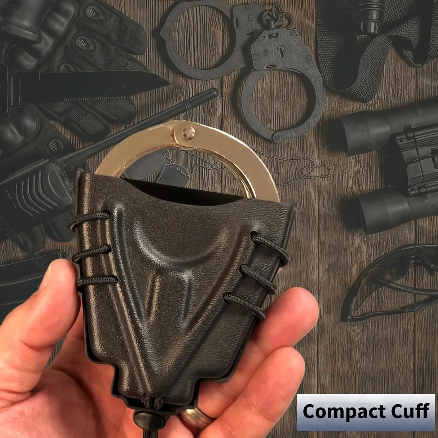 Molle Handcuff Pouch, Cuff Case for Duty Belt, Fit Handcuff Holder for Duty Belt and Handcuffs Law Enforcement Holster