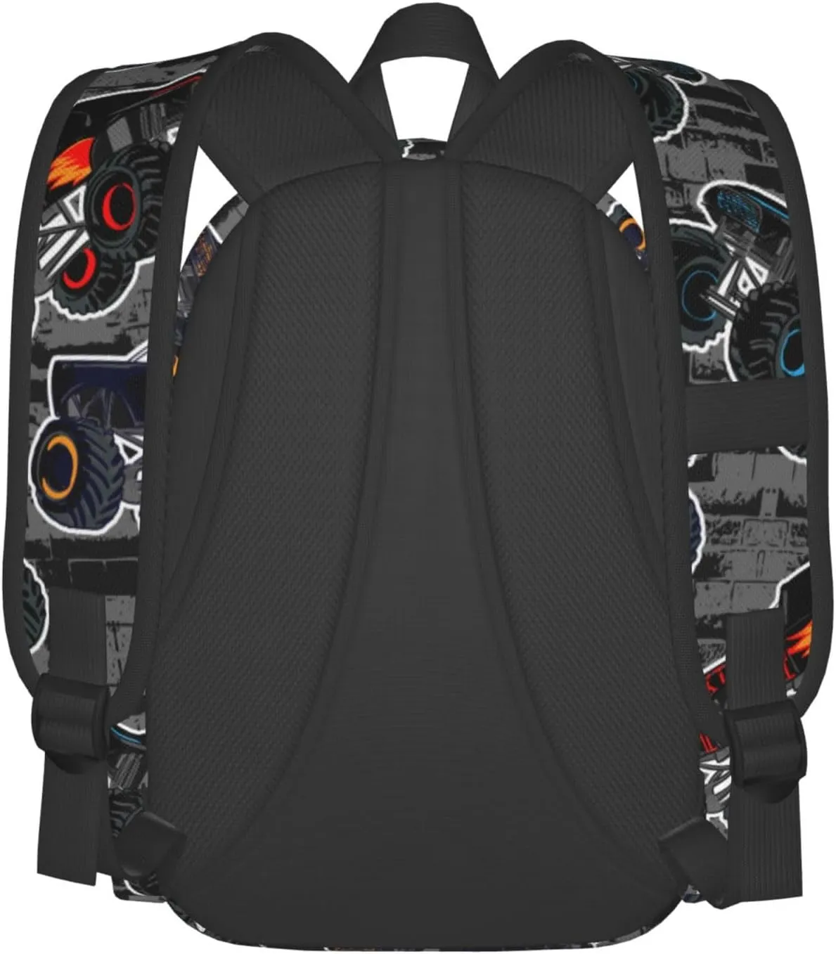 Monster Trucks Cars Pattern Laptop Backpack For Men Women, Lightweight Daypack Bookbag For Daily Commutes Business Travel Hiking