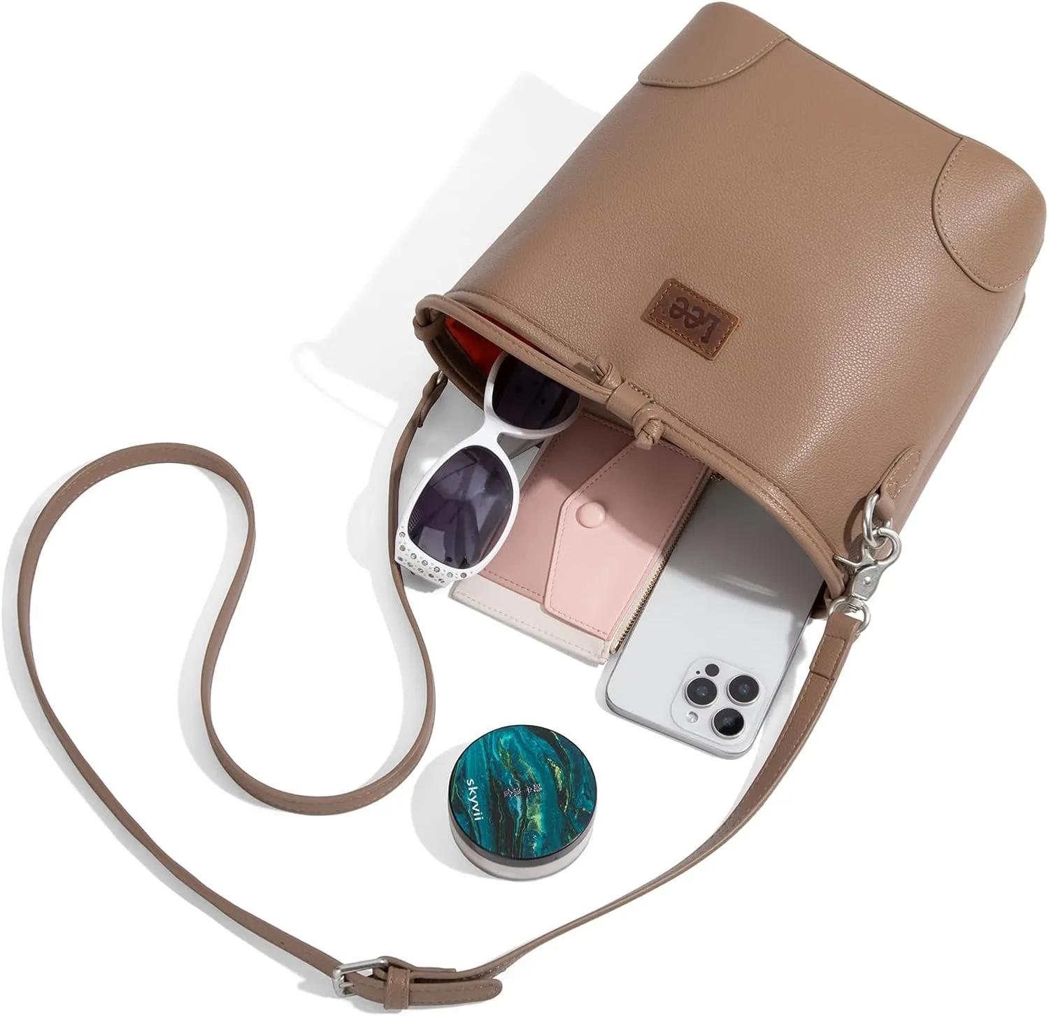 Montana West Lee Small Crossbody Bags for Women Drawstring Bucket Purse with Adjustable Strap