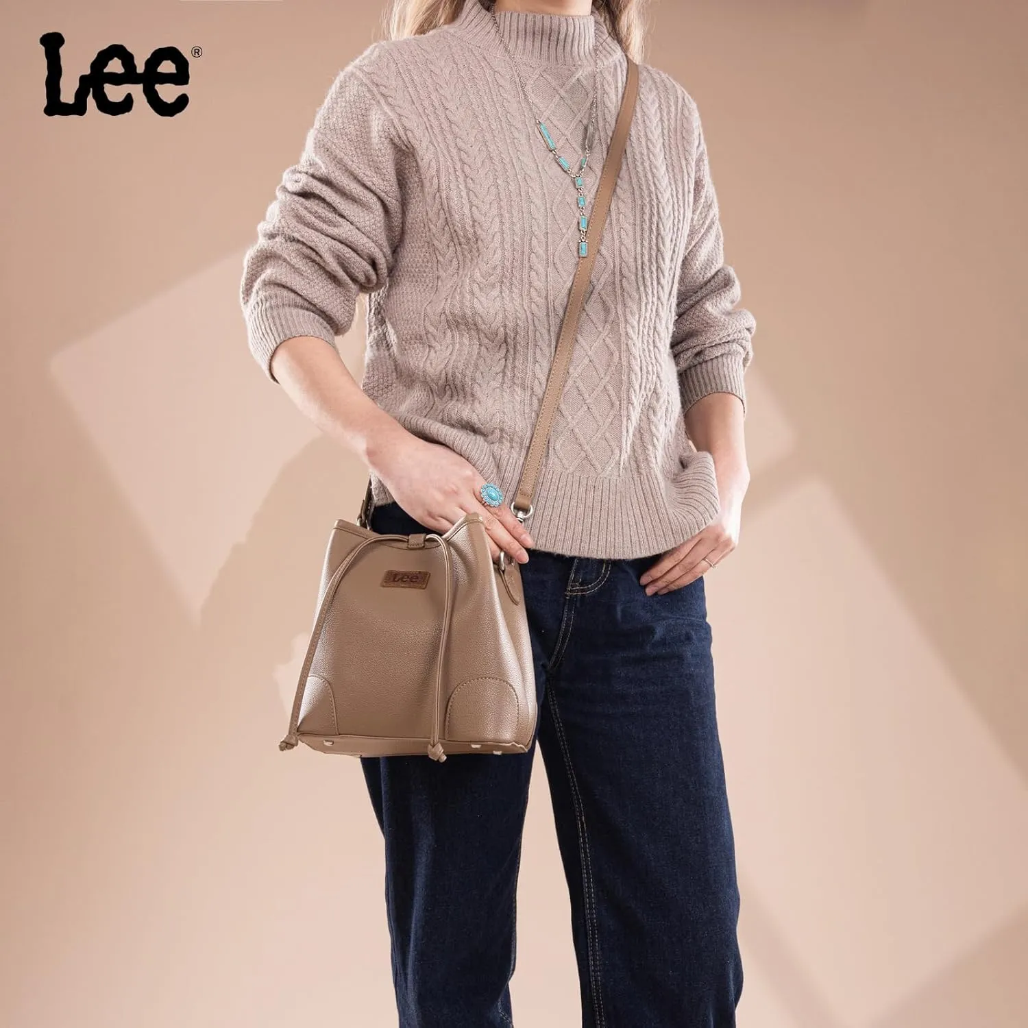 Montana West Lee Small Crossbody Bags for Women Drawstring Bucket Purse with Adjustable Strap