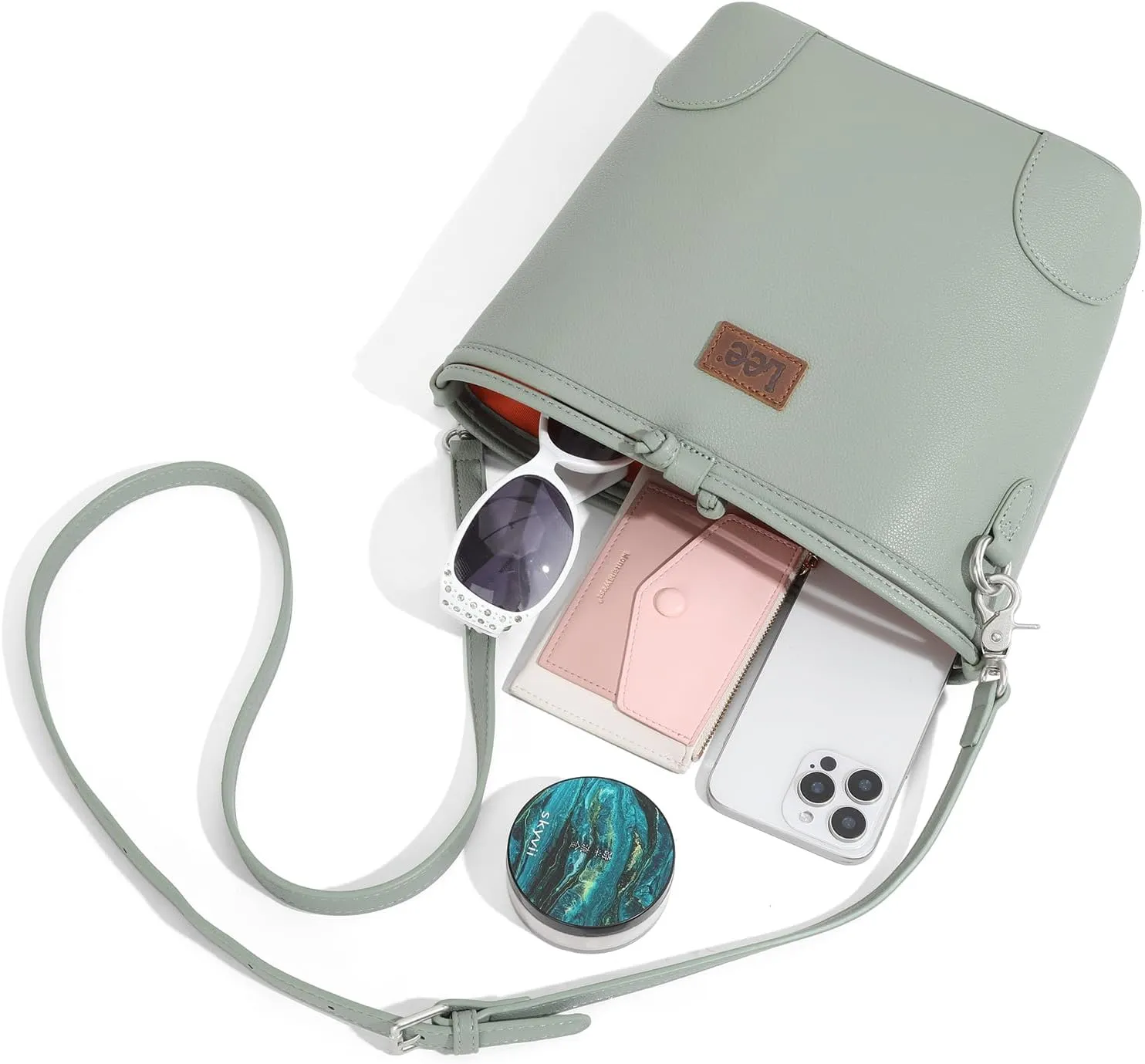 Montana West Lee Small Crossbody Bags for Women Drawstring Bucket Purse with Adjustable Strap