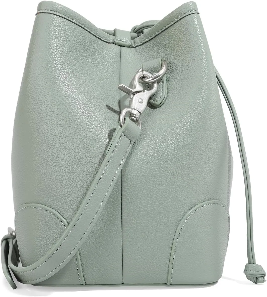 Montana West Lee Small Crossbody Bags for Women Drawstring Bucket Purse with Adjustable Strap