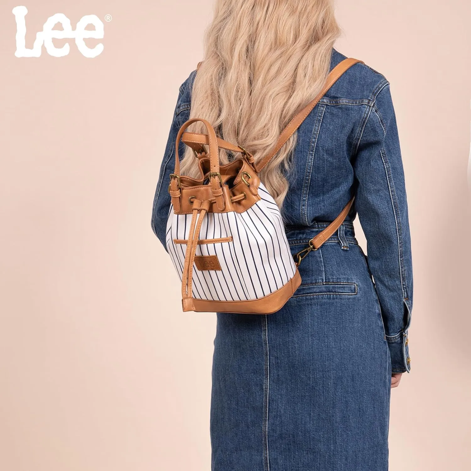 Montana West x Lee 3-in-1 Convertible Purses for Women – Drawstring Bucket Bag, Crossbody Bag & Backpack Purse