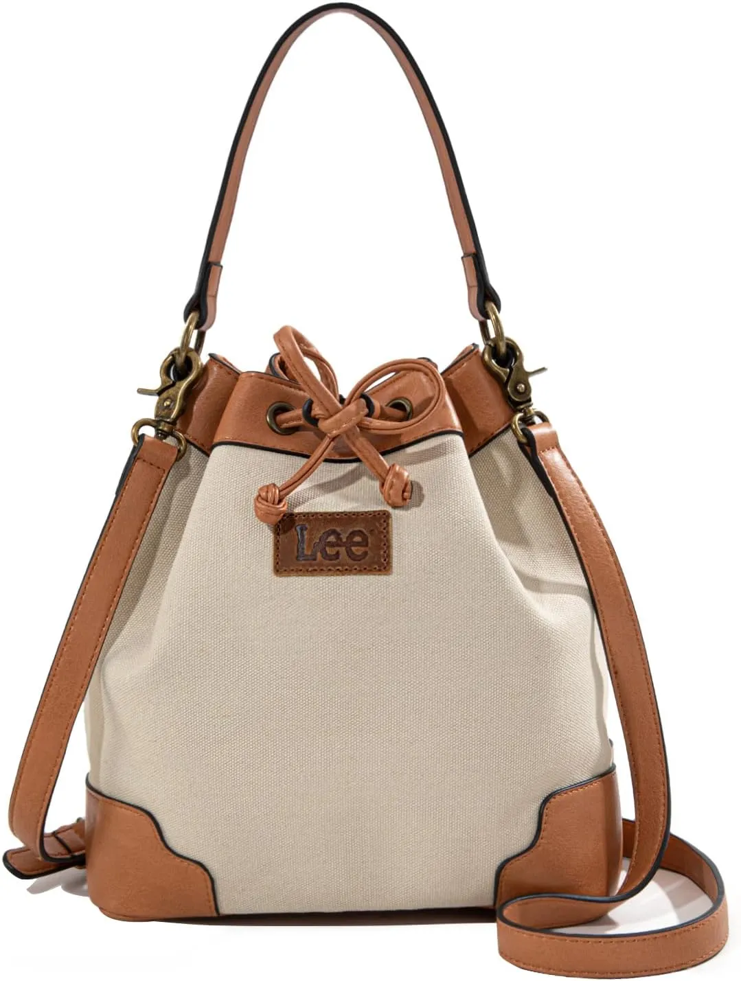 Montana West X Lee Bucket Bag for Women Drawstring Hobo Crossbody Bag with Detachable Straps