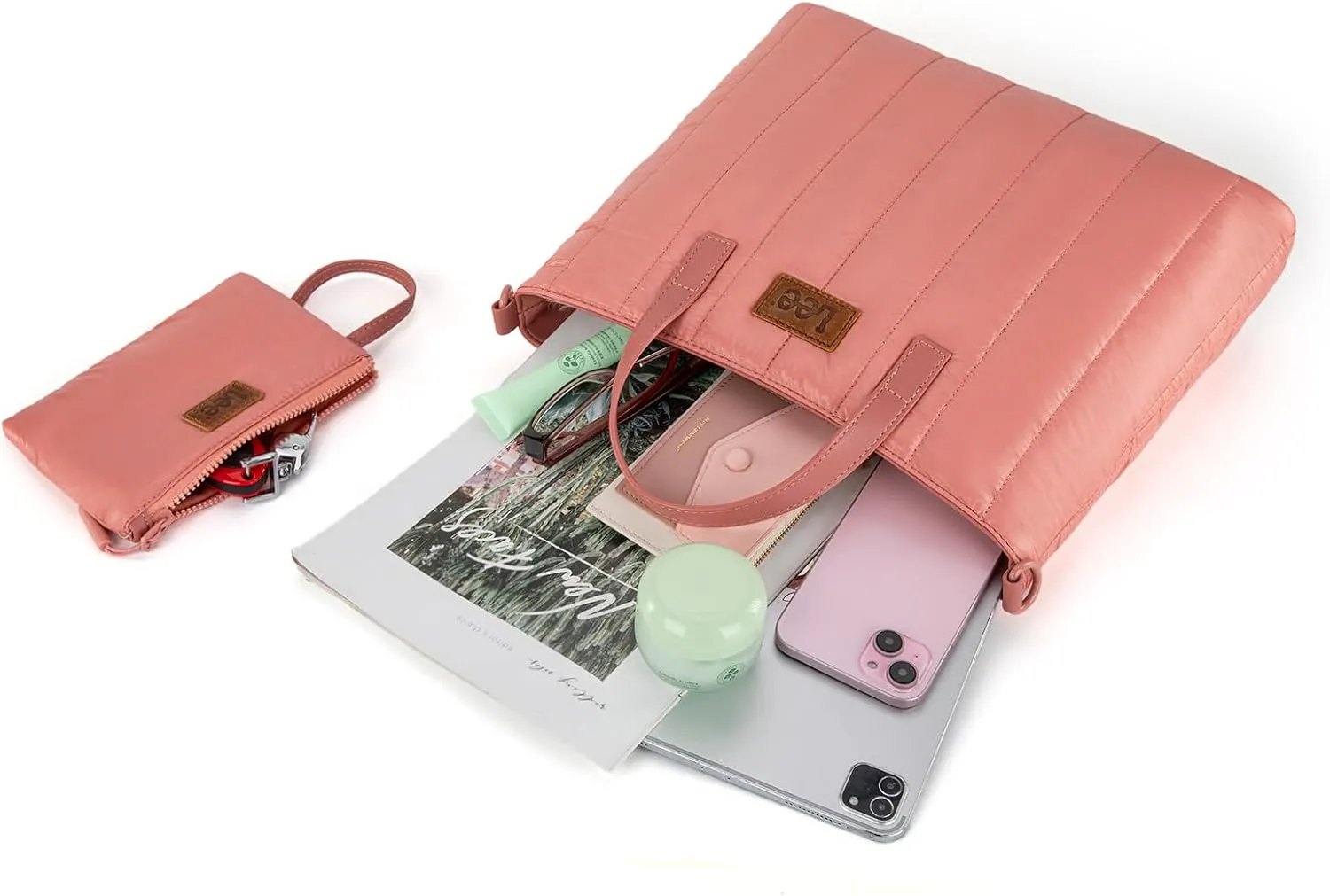 Montana West x Lee Puffer Tote Bag Lightweight Crossbody Bags for Women with Clutch