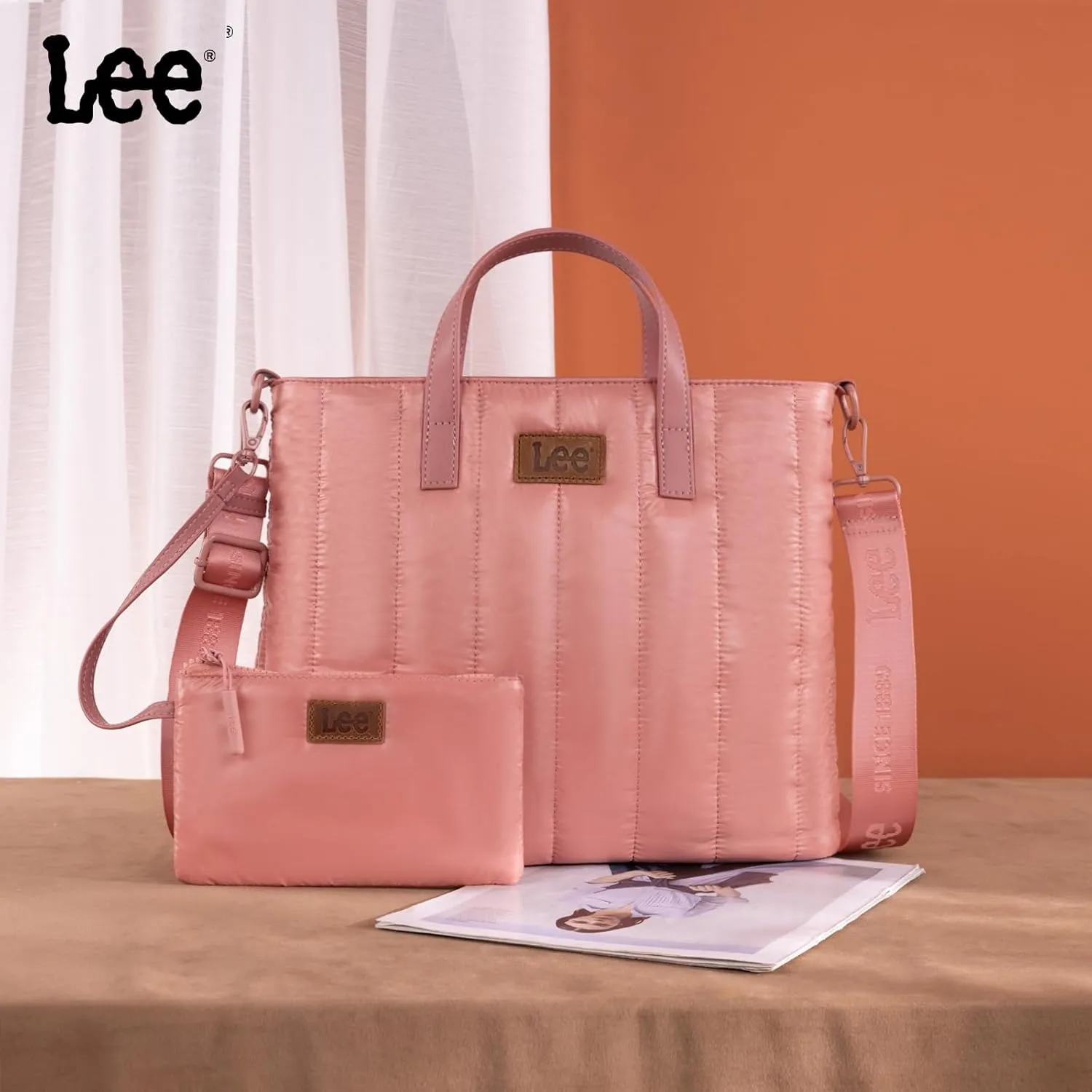 Montana West x Lee Puffer Tote Bag Lightweight Crossbody Bags for Women with Clutch