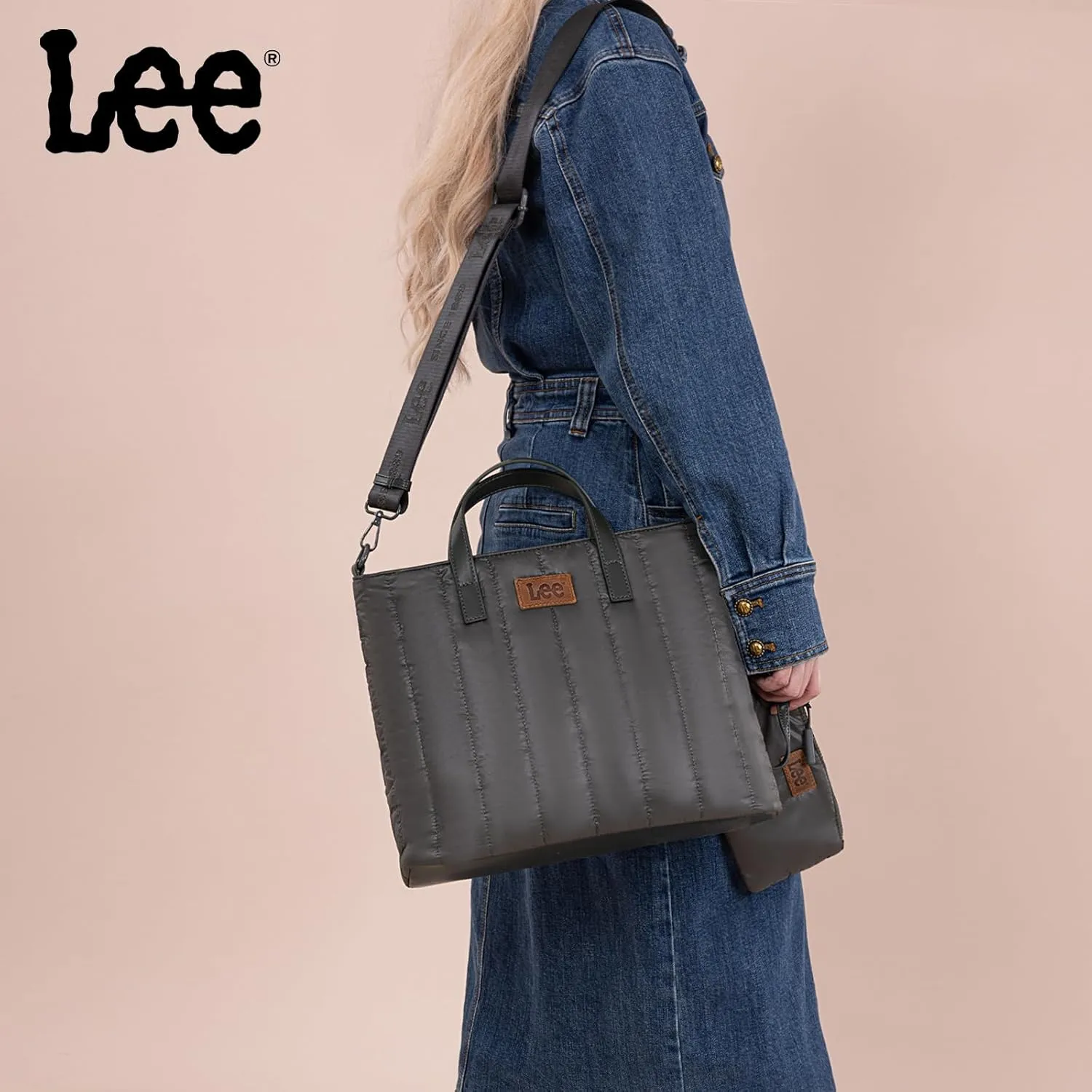 Montana West x Lee Puffer Tote Bag Lightweight Crossbody Bags for Women with Clutch
