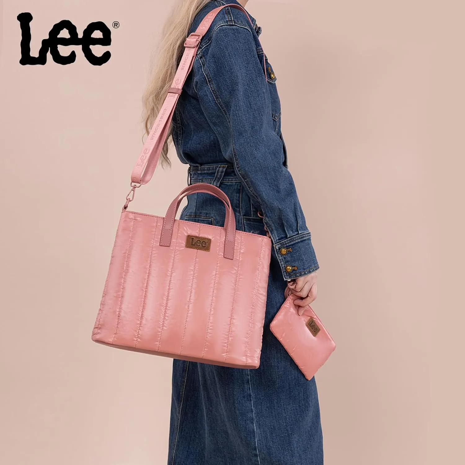 Montana West x Lee Puffer Tote Bag Lightweight Crossbody Bags for Women with Clutch