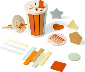 Montessori Toys for 1 2 3 Year Old, 3 in 1 Wooden Learning Color Sorting Toys for Toddlers 12-36 Month Old, Wooden Educational Toy, Fine Motor Developmental Sensory Matching Games