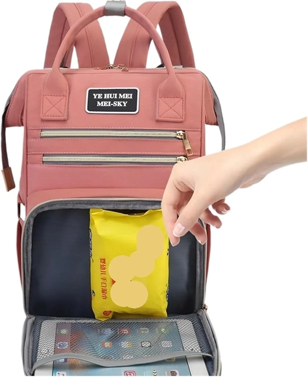 Multi Purpose Mother And Baby Bag, Fashionable Mother Bag, Women's Backpack, Casual Diaper Backpack(TaroPurple)