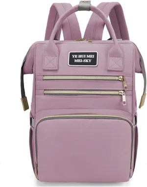 Multi Purpose Mother And Baby Bag, Fashionable Mother Bag, Women's Backpack, Casual Diaper Backpack(TaroPurple)