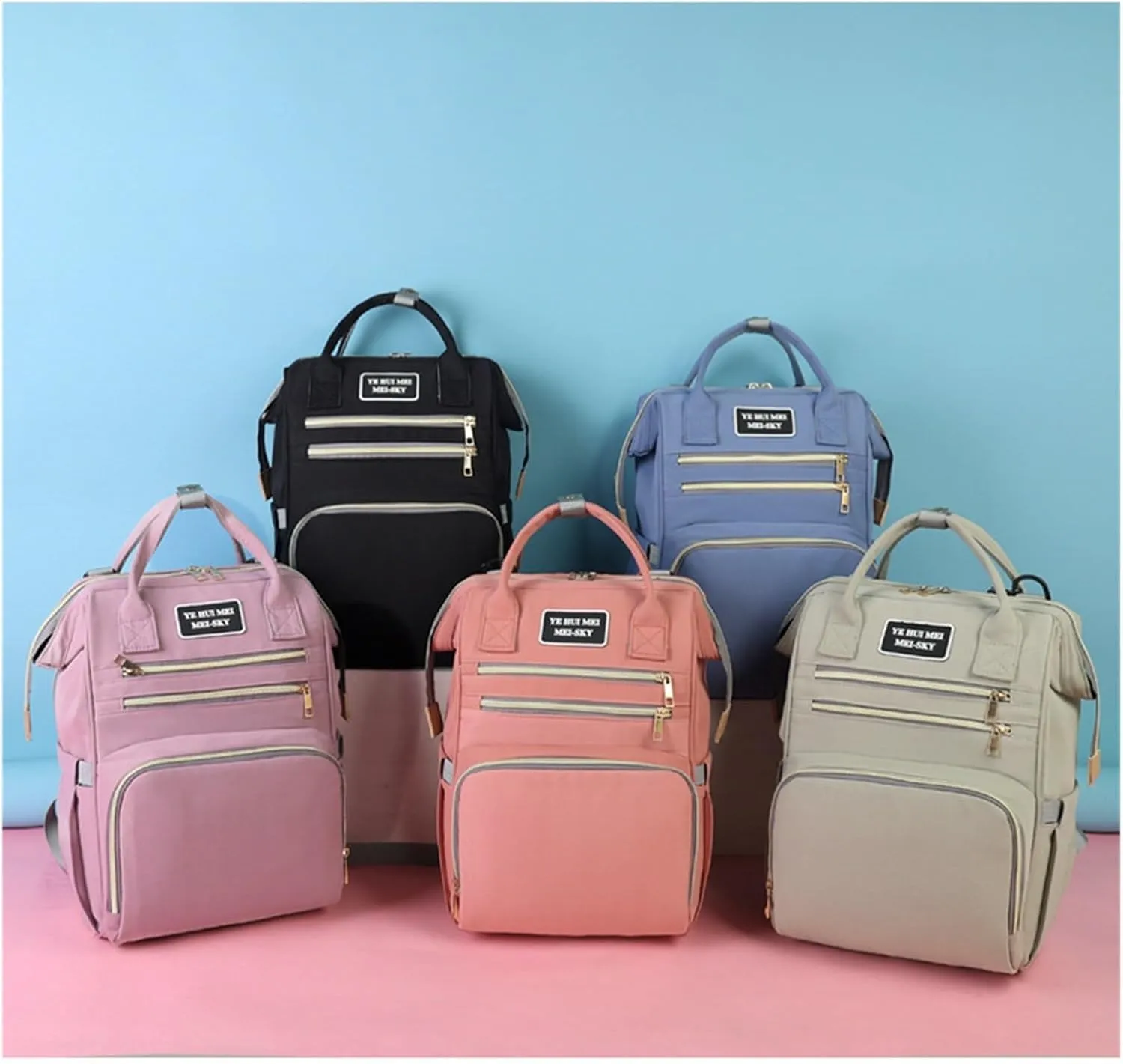 Multi Purpose Mother And Baby Bag, Fashionable Mother Bag, Women's Backpack, Casual Diaper Backpack(TaroPurple)