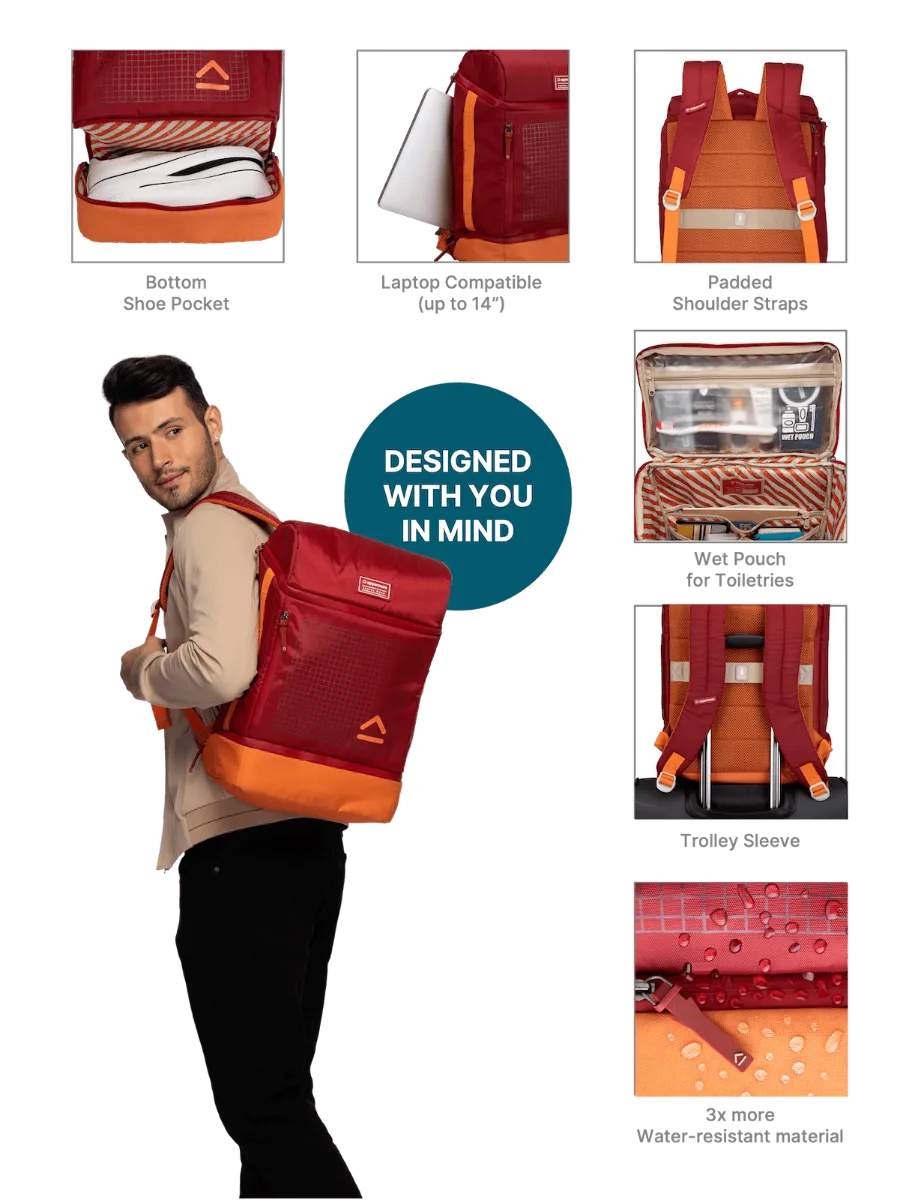 Multi Utility  Maroon Backpack