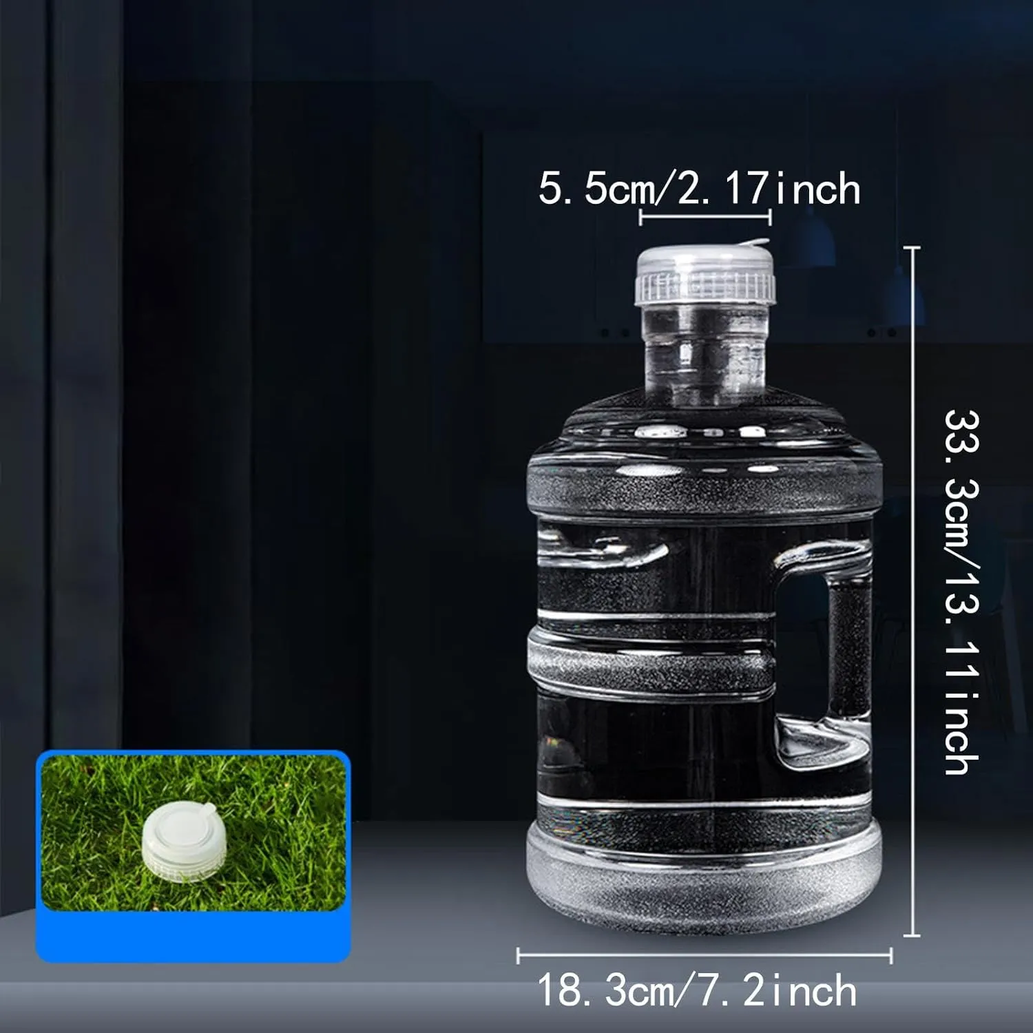 Multifunction Water Container Bucket with Lid and Handle - Portable Water Dispenser Bottle for Cooking, Kitchen, Camping, Emergency - BPA-Free, Food Grade, 5L