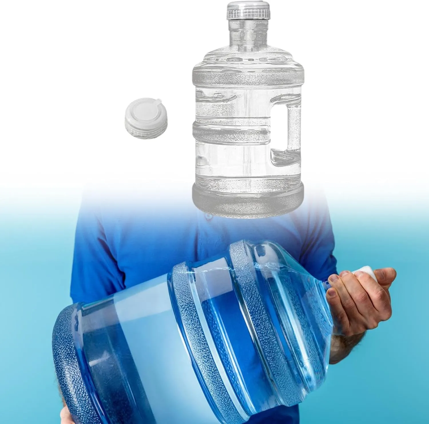 Multifunction Water Container Bucket with Lid and Handle - Portable Water Dispenser Bottle for Cooking, Kitchen, Camping, Emergency - BPA-Free, Food Grade, 5L