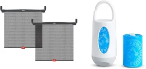Munchkin® Brica® Car Window Roller Shade with Heat Alert and Arm and Hammer Diaper Bag Dispenser with 24 Scented Bags