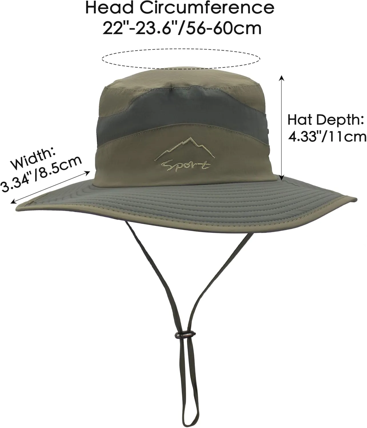 Muryobao Men's Sun Hats UV Protection Summer Hat Wide Brim UPF50 Fishing Boonie Hat Waterproof Packable Bucket Cap