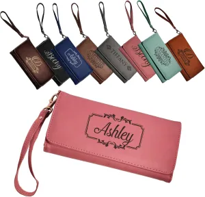 My Personal Memories, Personalized Women's Wristlet Wallet Clutch Purse with Removable Strap that Fits Keys, Phone and more