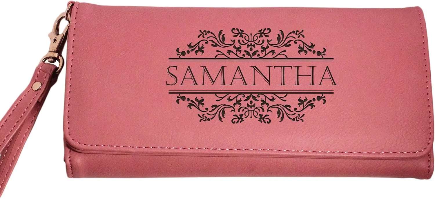My Personal Memories, Personalized Women's Wristlet Wallet Clutch Purse with Removable Strap that Fits Keys, Phone and more