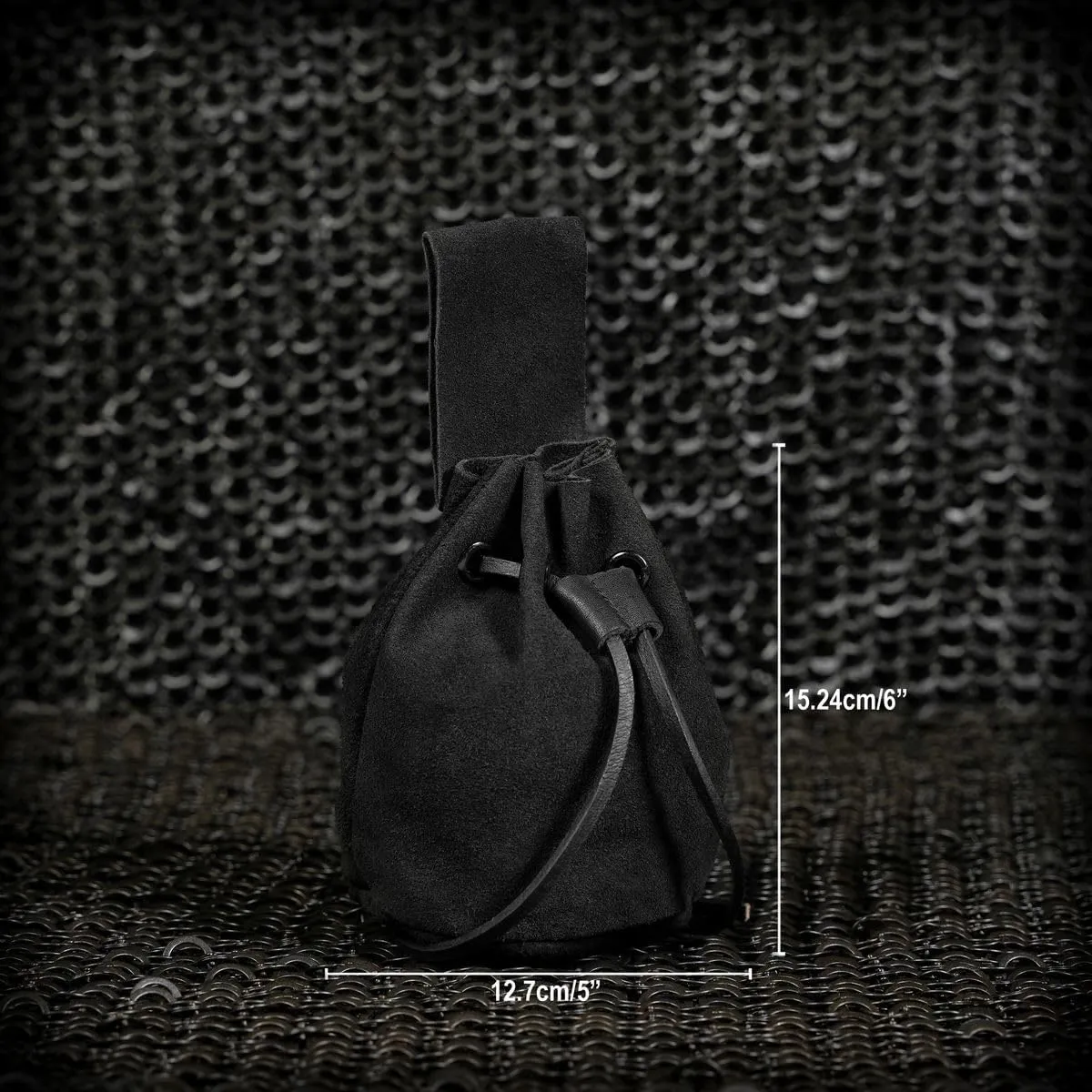 Mythrojan Medieval Drawstring Belt Bag, Ideal for SCA LARP Reenactment & Ren Fair
