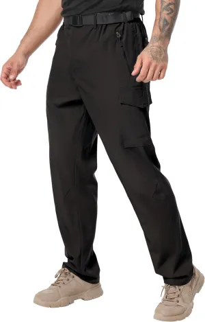 NATUVENIX Hiking Pants Men Lightweight Travel Pants for Men Quick Dry Mens Fishing Pants Water Resistant Cargo Work Pants