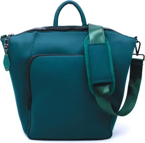 Neoprene Diaper Bag - Water-resistant Shoulder Diaper Bag, Diaper Changing Pad, insulated bottle pocket, Stroller Straps - TEAL